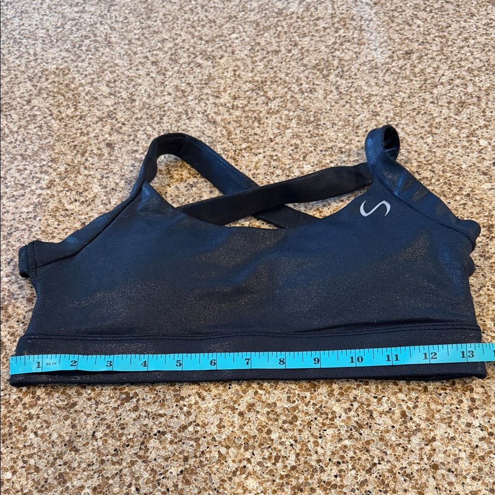 Take Life Further ( TLF ) Black Shimmer Sports Bra size Medium - Picture 6 of 6